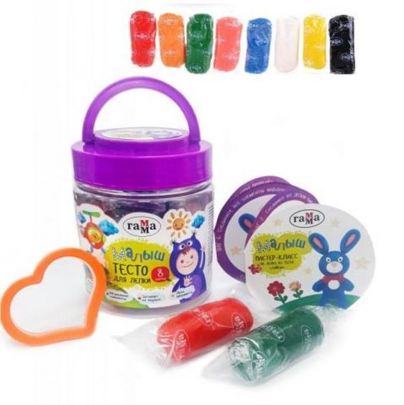 Xəmir lepka üçün Qamma Малыш 8 rəng * 25q