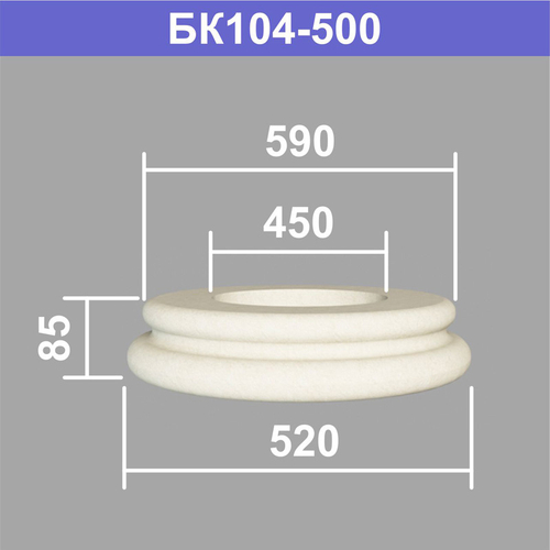 БК104-500 база колонны (s520 d450 D590 h85мм), шт