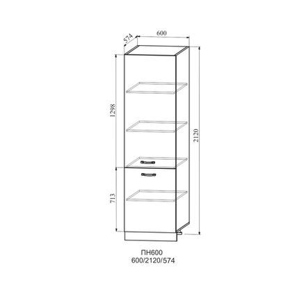 Кухня Модуль  ПН 600 М (глухой) Гранд Зеленый