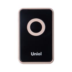 UDB-094W-R1T1-38S-BL-GL Звонок электронный. 220В. Радиус действия 150 м. Черный с золотистым. ТМ Uniel