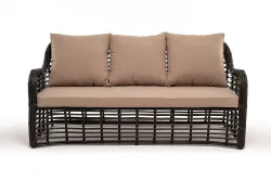 "Ницца" диван из искусственного ротанга трехместный, цвет бронзовый