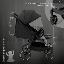 Детская прогулочная коляска для двойни Sweet Baby Donna Black