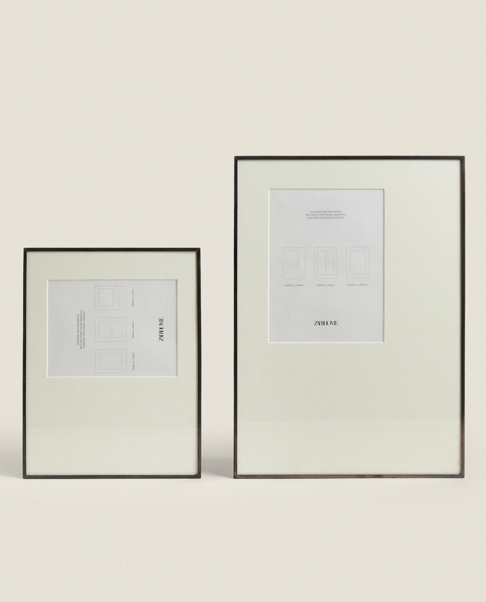 Zara Home Фоторамка из стекла, цвет чёрный, 30 см