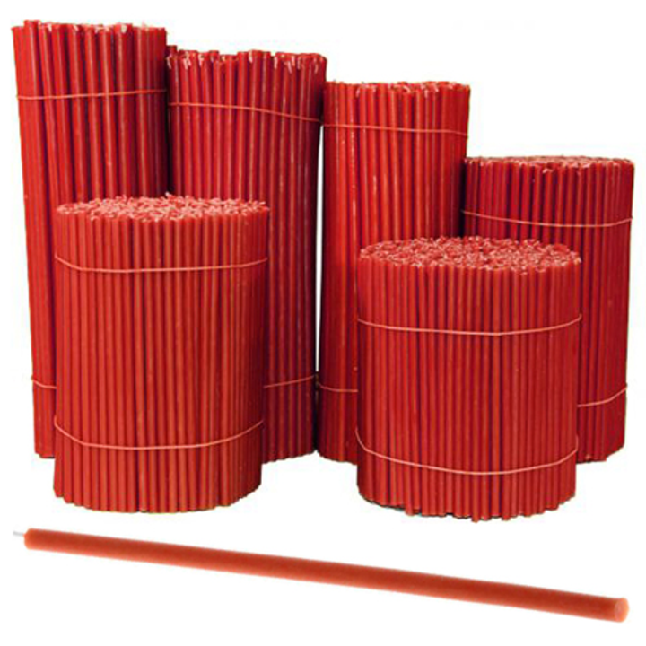 Свеча красная № 40, воск, 26,5x0,7 см