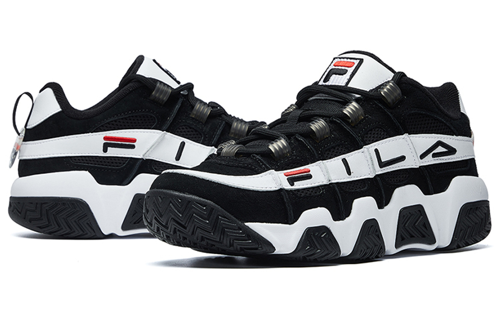 FILA Ferro Barricade retro basketball shoes Women's black and white