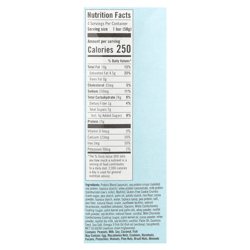 JiMMY!, Bars With Benefits, протеиновый батончик, печенье с кремом, 4 батончика, 58 г (2,05 унции)