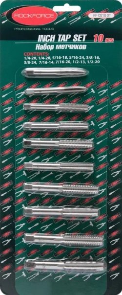 Набор метчиков, 10пр. (дюйм.) RockForce##Rock FORCE RF-C010-2T