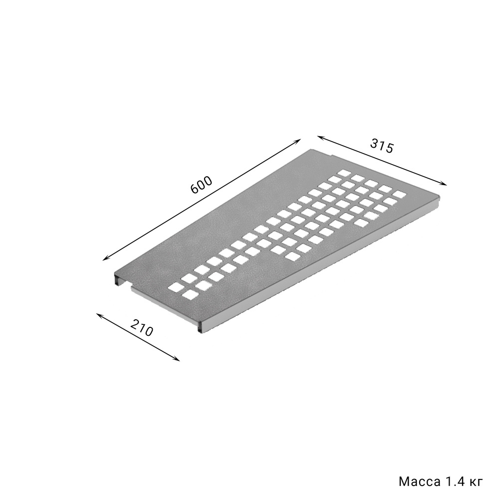 Металлическая полка IF скошенная