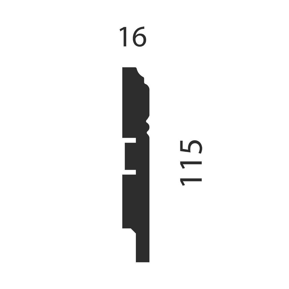 Плинтус под покраску, 115x16 мм