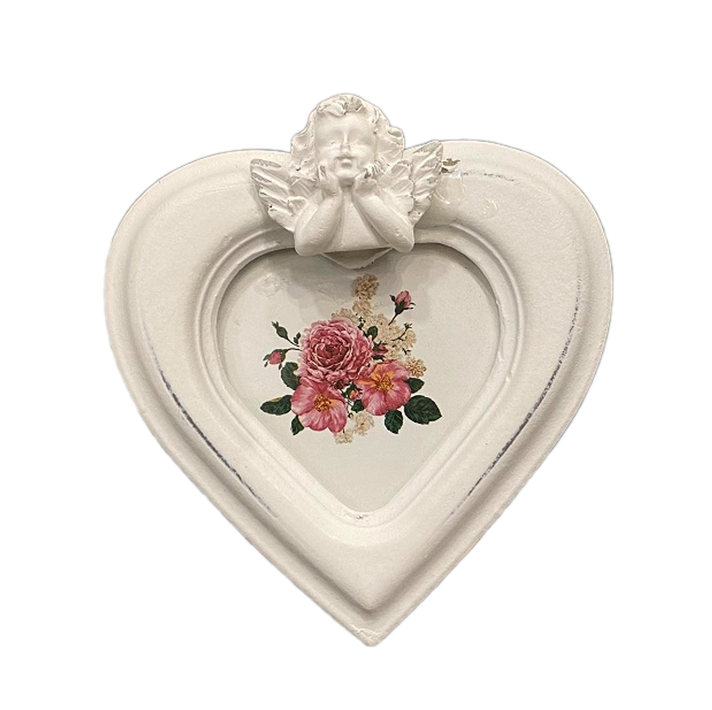 Фоторамка в виде сердца с ангелом