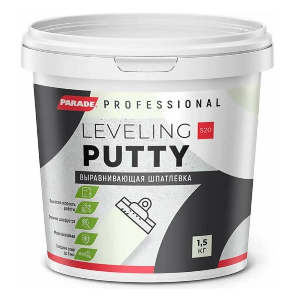 Шпатлевка акриловая Parade Professional S20 базовая 1,5 кг