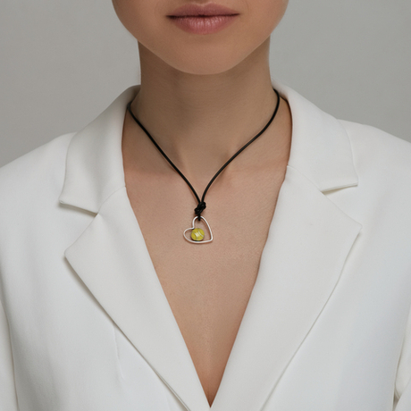 "Теннис" подвеска в серебряном покрытии из коллекции "Olympic" от Jenavi с замком карабин