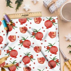 Ткань шифон мелкие акварельные гранаты