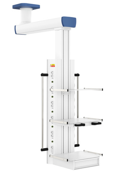 Потолочная медицинская консоль CADUCEUS C1-V одноплечевая вертикальная