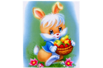 Салфетка микрофибра 15х18 (ЗАЙКА) в  упаковке.