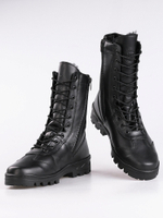 Зимние берцы с нат. мехом 5023-03 ЧЕРНЫЙ