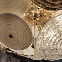 Люстра Cloyd SOLAR C12 / Ø50 см - бел.керамика - золото (арт.10660)