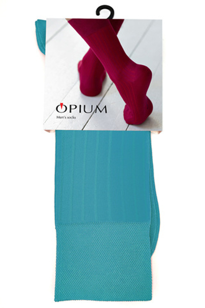 Мужские носки Premium "в рубчик" Морская волна Opium