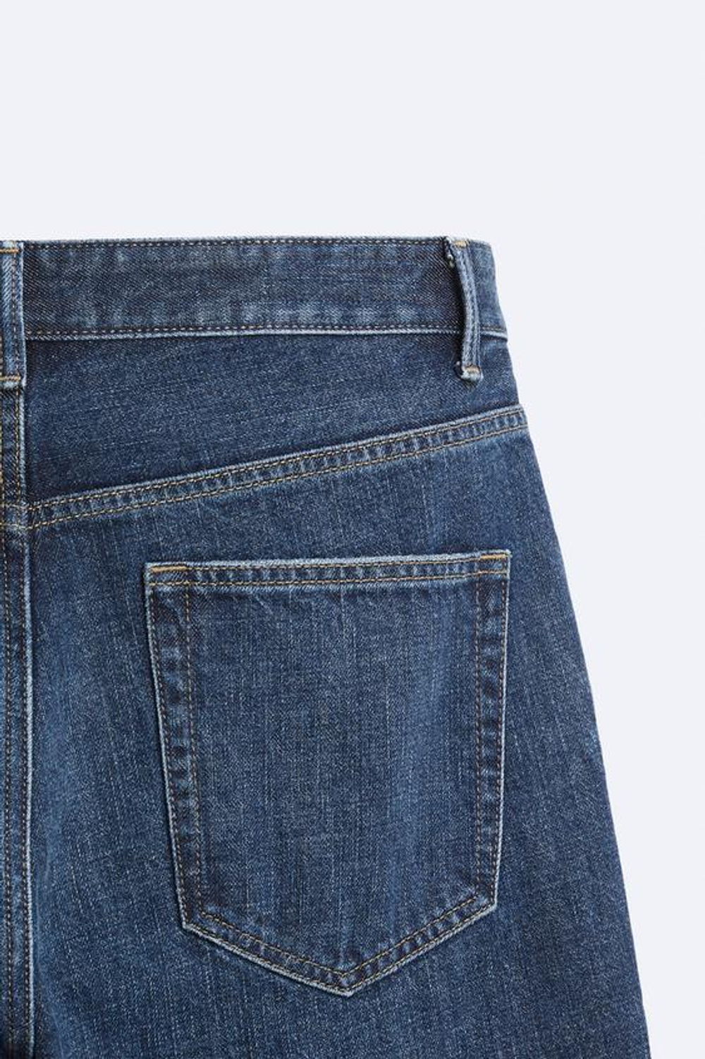 ZARA ДЖИНСЫ SLIM CROPPED-FIT, СИНИЙ