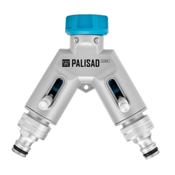 Разветвитель двухканальный, с внутренней резьбой 3/4",алюминий, LUXE Palisad