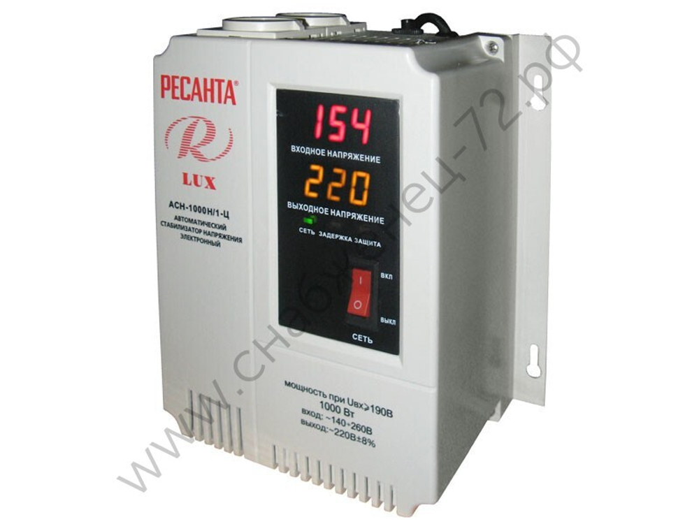 Стабилизатор напряжения серии LUX РЕСАНТА АСН-1000Н/1-Ц