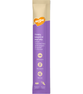 Мнямс Крем Лакомство с тунцом Кацуо и Магуро 15гр.