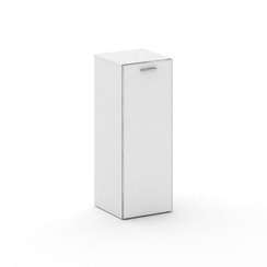 Fresco Шкаф узкий средний левый FR.SU-204 (L) white Белый Бриллиант UM/Лакобель Белый/Хром 450*460*1