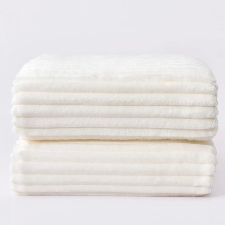 Плед велсофт Кремовый