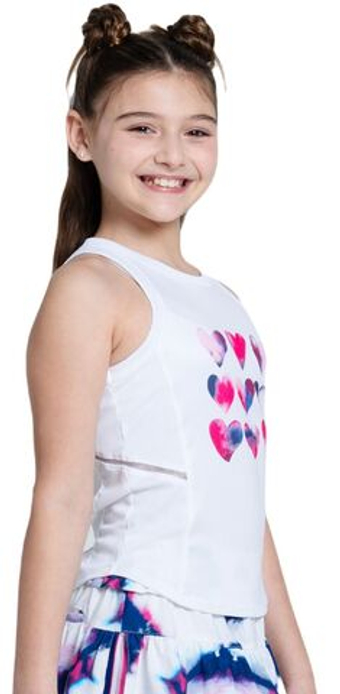 Футболка для девочки теннисная Lucky in Love Girls The Berry Buzz In Love - белый