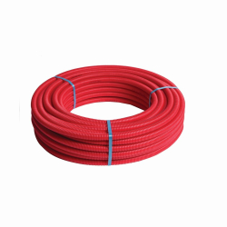 Труба HENCO(ХЕНКО) RIXc в красной гофре, PEXc-AL-PEXc, 26х3, бухта 50 мов