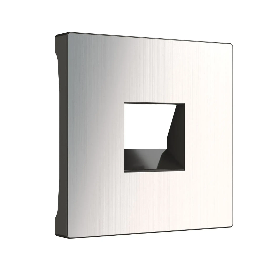 Накладка для RJ45 и RJ11 (никель рифленый глянцевый) WL02-RJ-CP