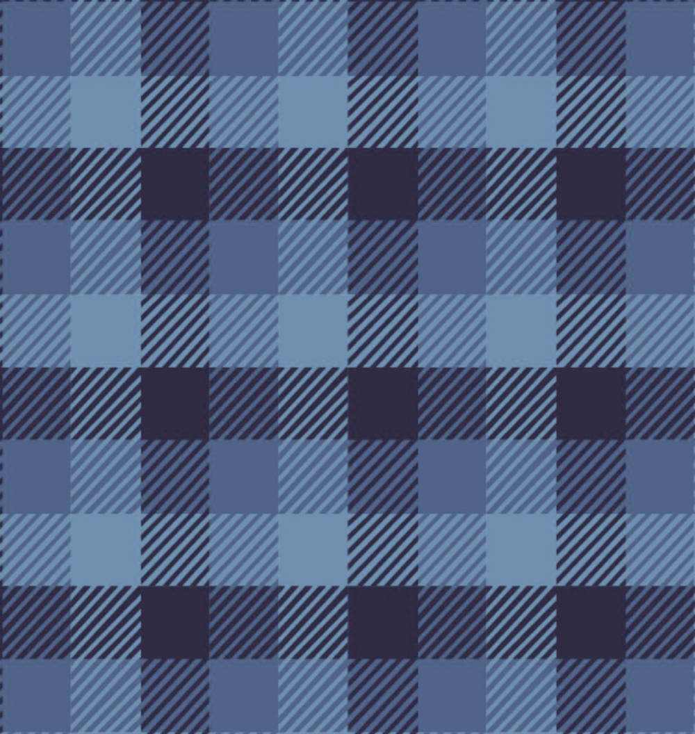 Упаковочная бумага 80гр (0,7*1 м) Шотландская клетка, Синий