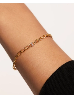 Браслет Буква X серебро 925 пробы покрытое золотом