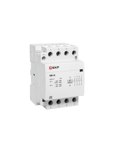 Контактор модульный КМ 16А 4NО (3 мод.) EKF km-3-16-40