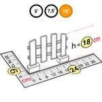 Элемент заборчика оранжевый для конструктора
