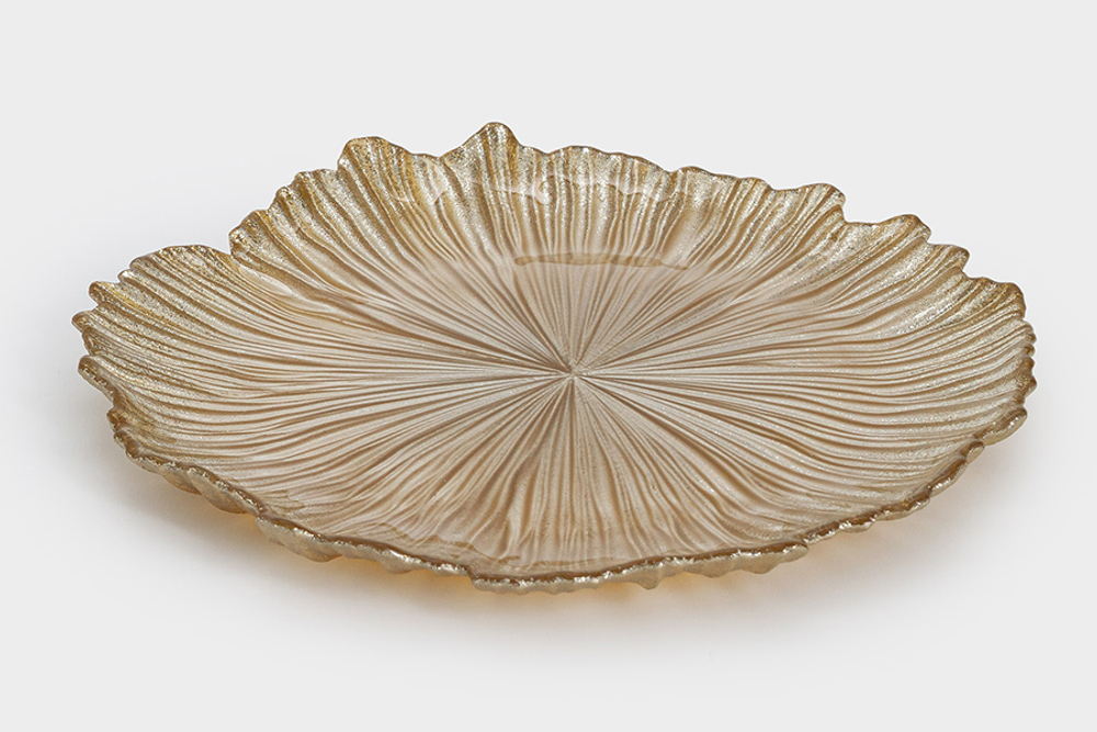 Тарелка закусочная 21см Anna Lafarg Ray золотистая