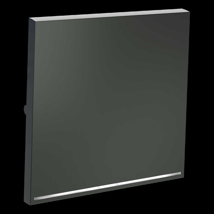 Клавиша для выключателя/переключателя одноклавишного с подсветкой S70 (титан) Voltum VLS000206