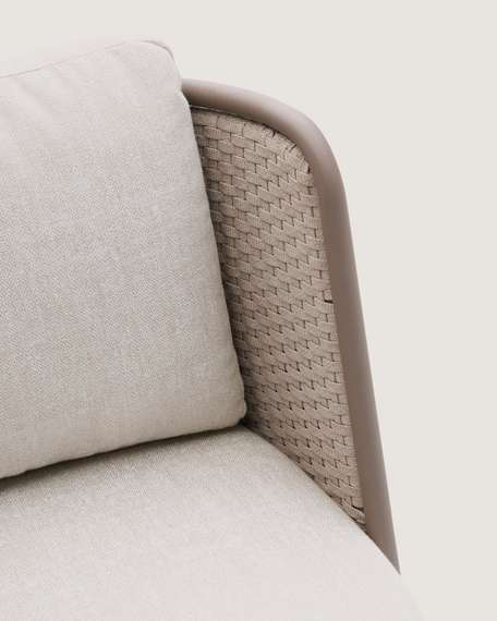 Уличное кресло Sedalis из алюминия и серо-коричневой веревки