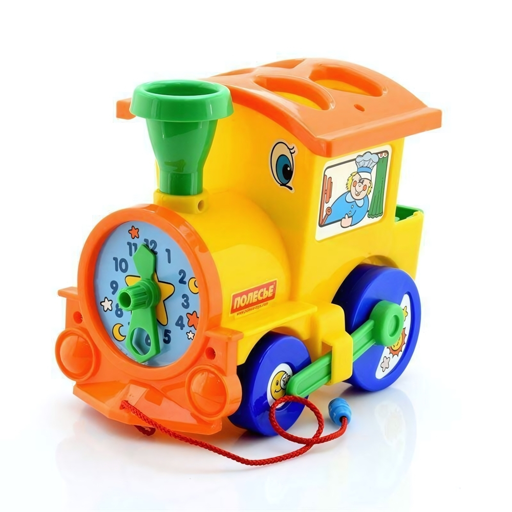 Каталка занимательный паровоз сетка (Полесье)