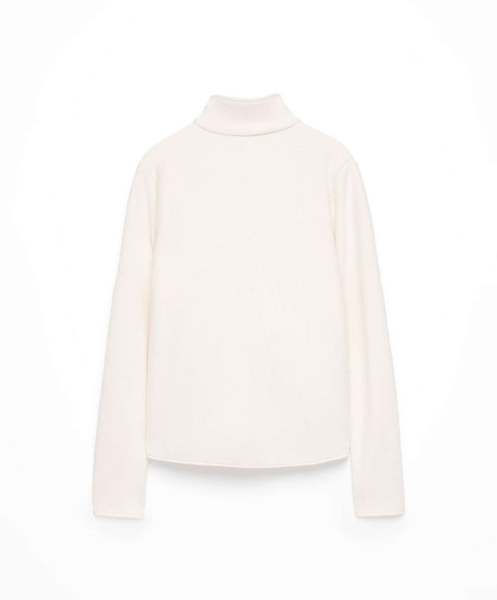 Oysho Куртка облегающего кроя из флиса, светлый экрю