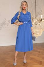 Платье с поясом Доминанта НЬЮ (васильковое) П14344-16М LT Collection