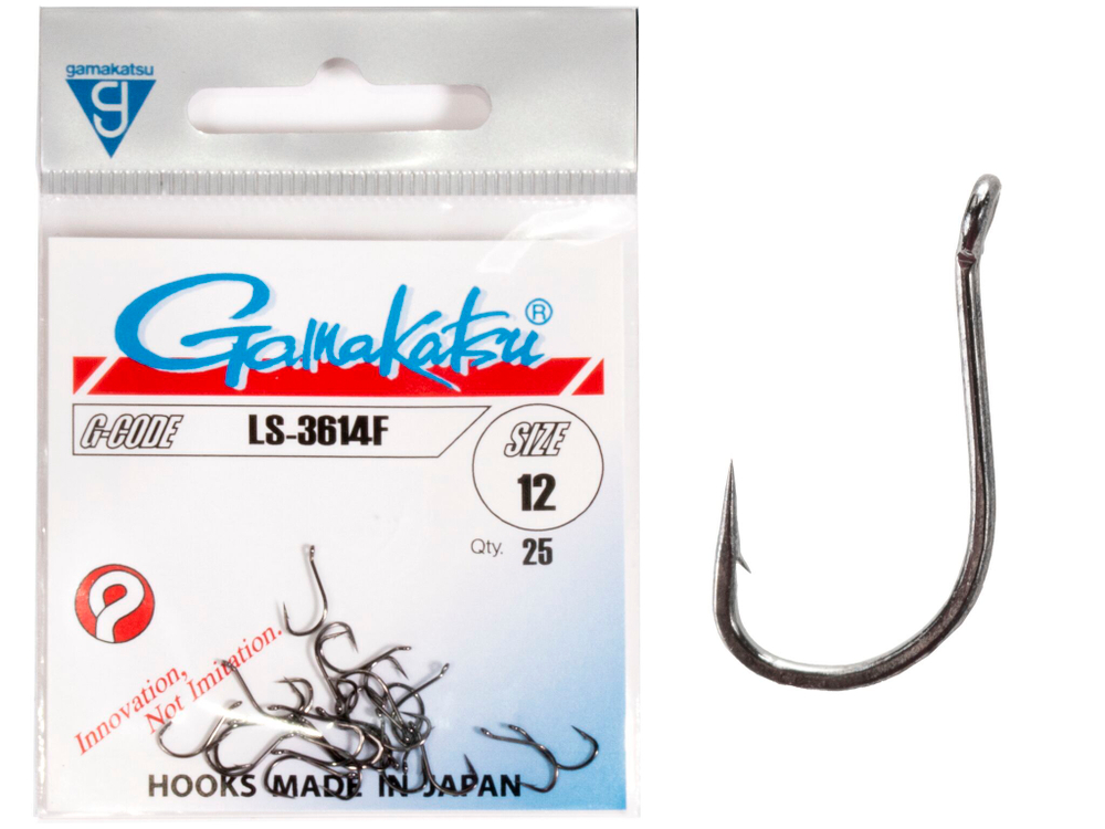Крючки Gamakatsu LS-3614F HOOKS BRONZE разм. 12 25шт.