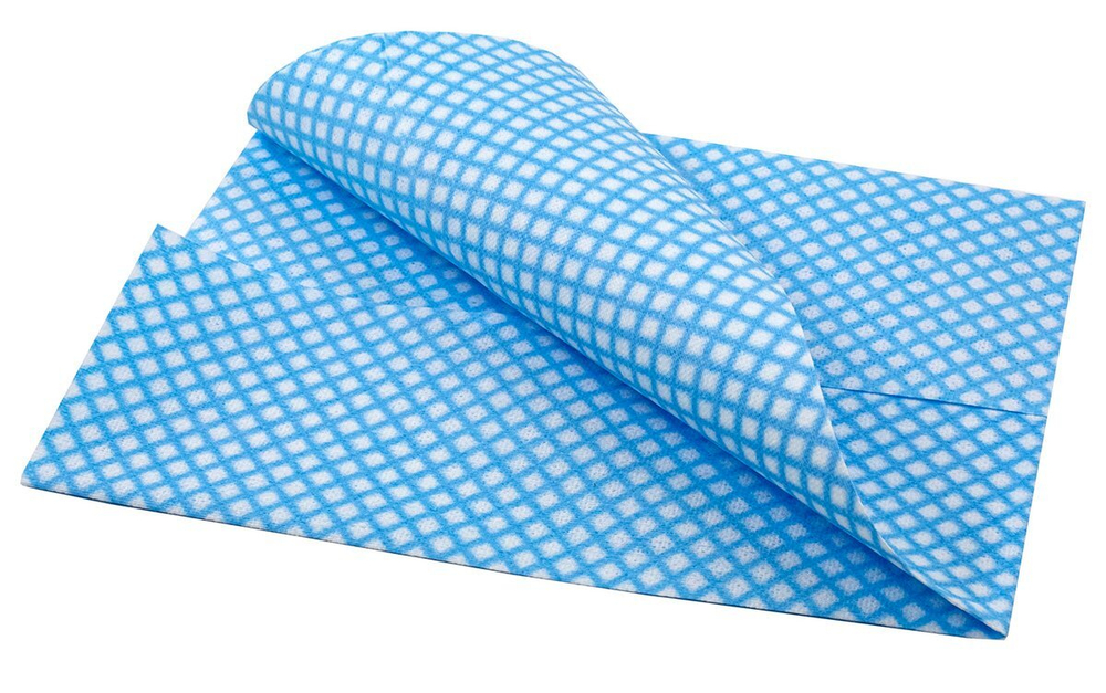Салфетки из нетканого материала ClearTECH, 32х42 см, плотность 60 г, синие, 50 штук в упаковке