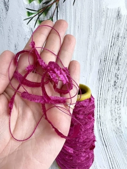 Пряжа для вязания травка пушистая реснички