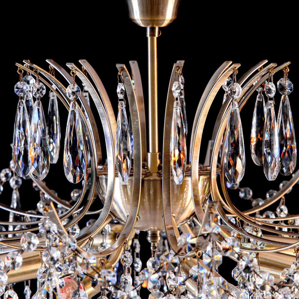 Citilux Селена CL302183 Люстра хрустальная Бронза