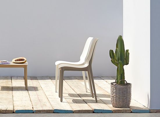 Стул Ginevra пластиковый белый Италия Scab Design