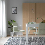 Стул - IKEA LÄKTARE/LAKTARE, 91х55х50 см, светло-зеленый/белый, ИКЕА