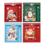 Блокнот детский Basir на замке, с ручкой, формат А6, серия "Дед Мороз", твёрдая обложка 7БЦ, 48 листов, размер 18*13 см