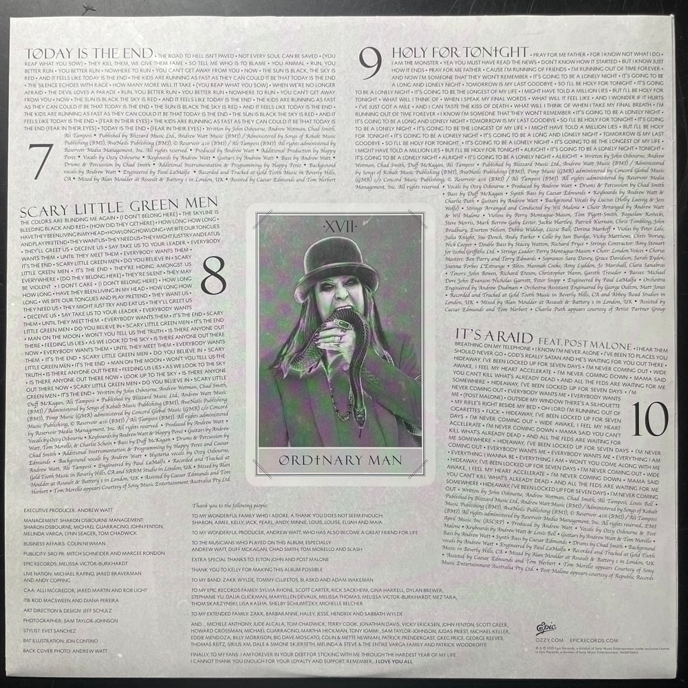 Ozzy Osbourne ‎– Ordinary Man (Европа 2020г.)