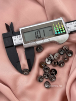 Пуговицы графит стразы 10 мм